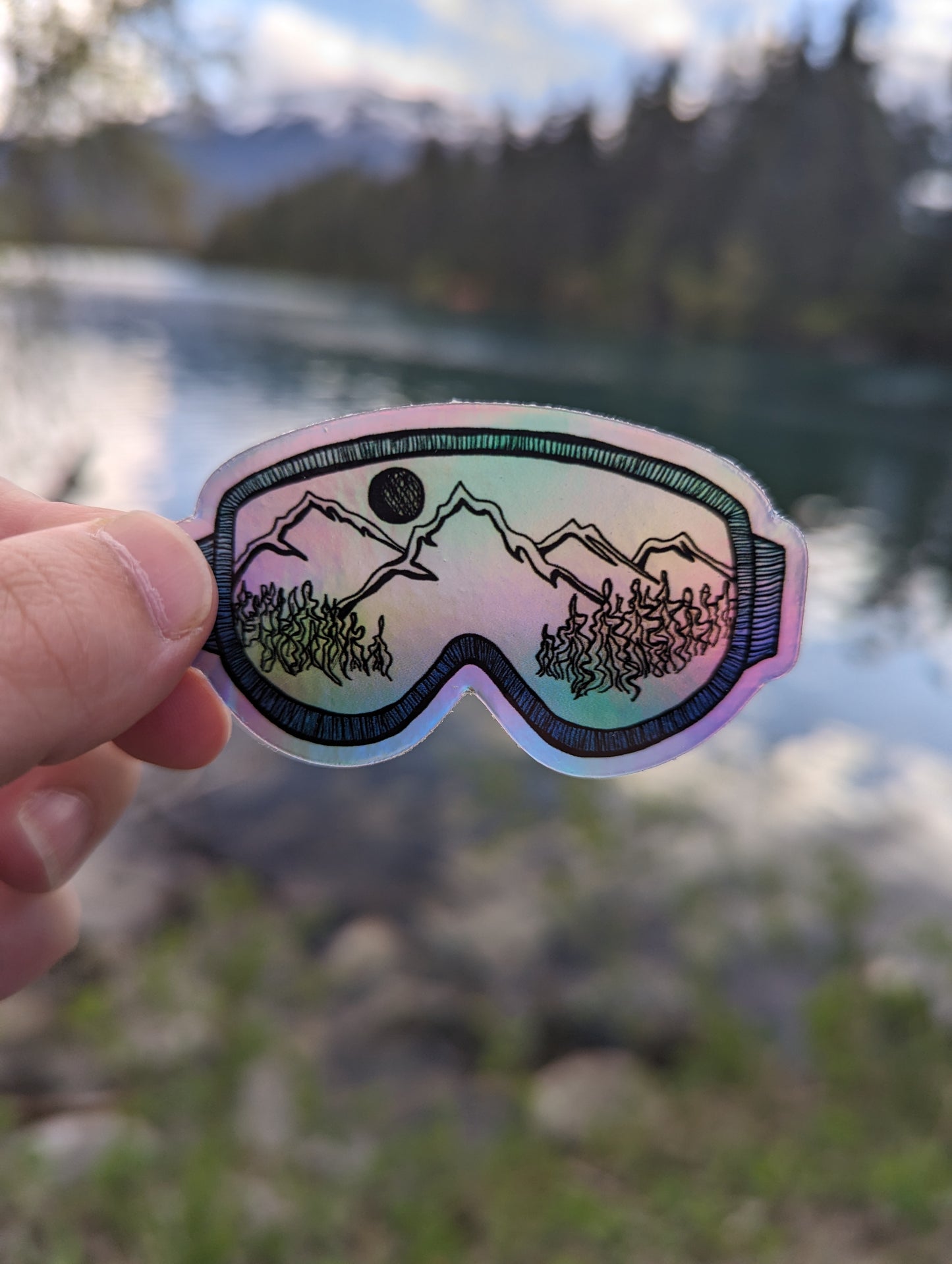 Sticker | Alpine skiing | Holographic