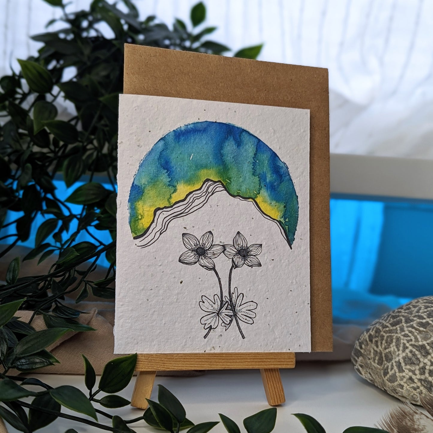 Card | Small-flowered Anemone at Mount Kerkeslin | Seeded Paper