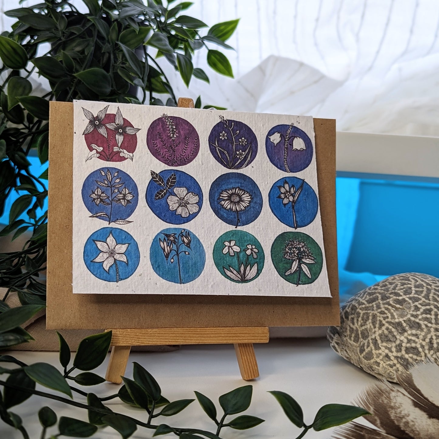 Card | Cool Wildflowers | Seeded Paper