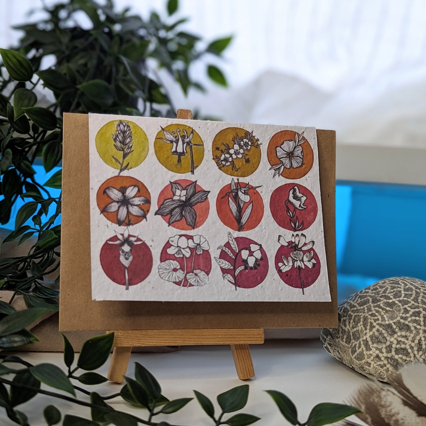 Card | Warm Wildflowers | Seeded Paper