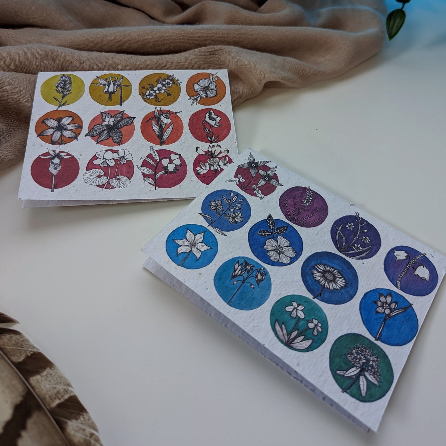 Card | Cool Wildflowers | Seeded Paper
