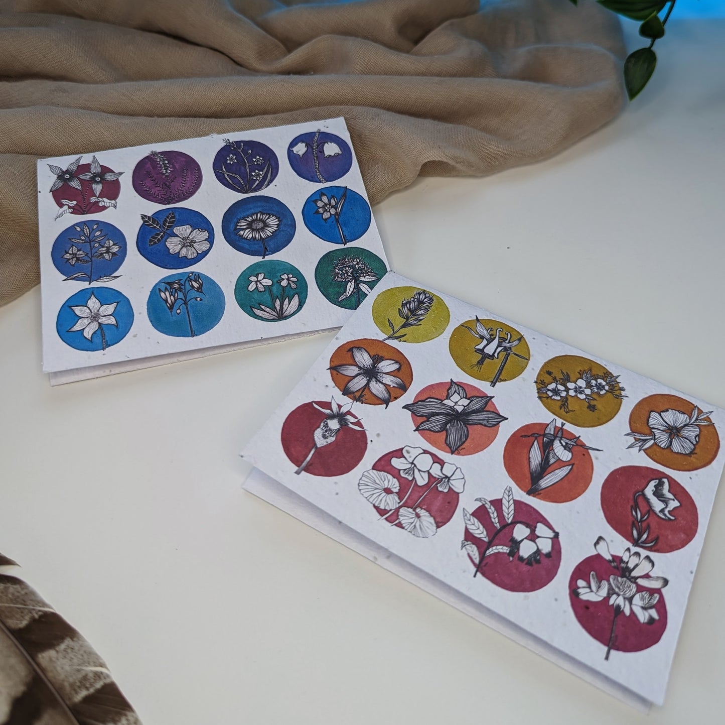 Card | Warm Wildflowers | Seeded Paper