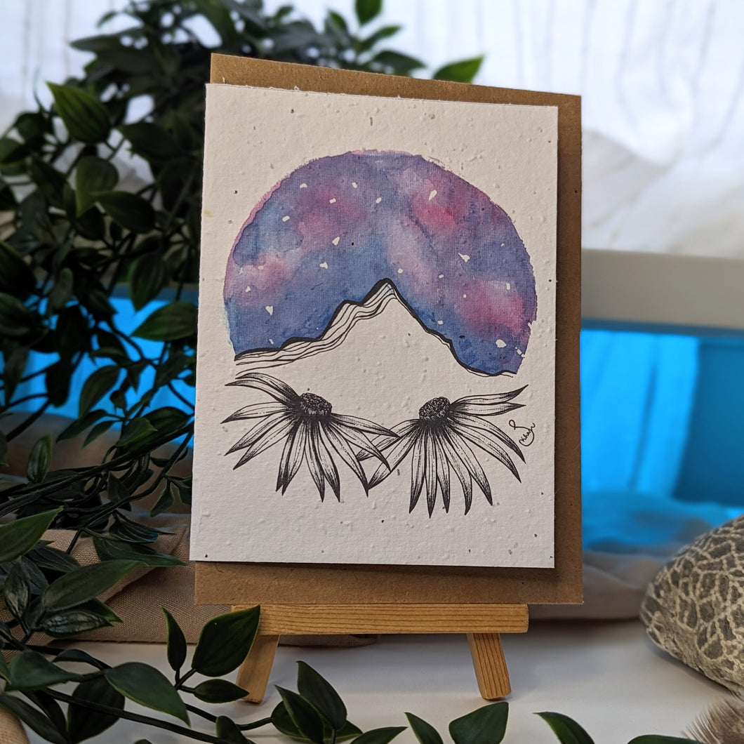 Card | Wood Asters at Pyramid Mountain | Seeded Paper