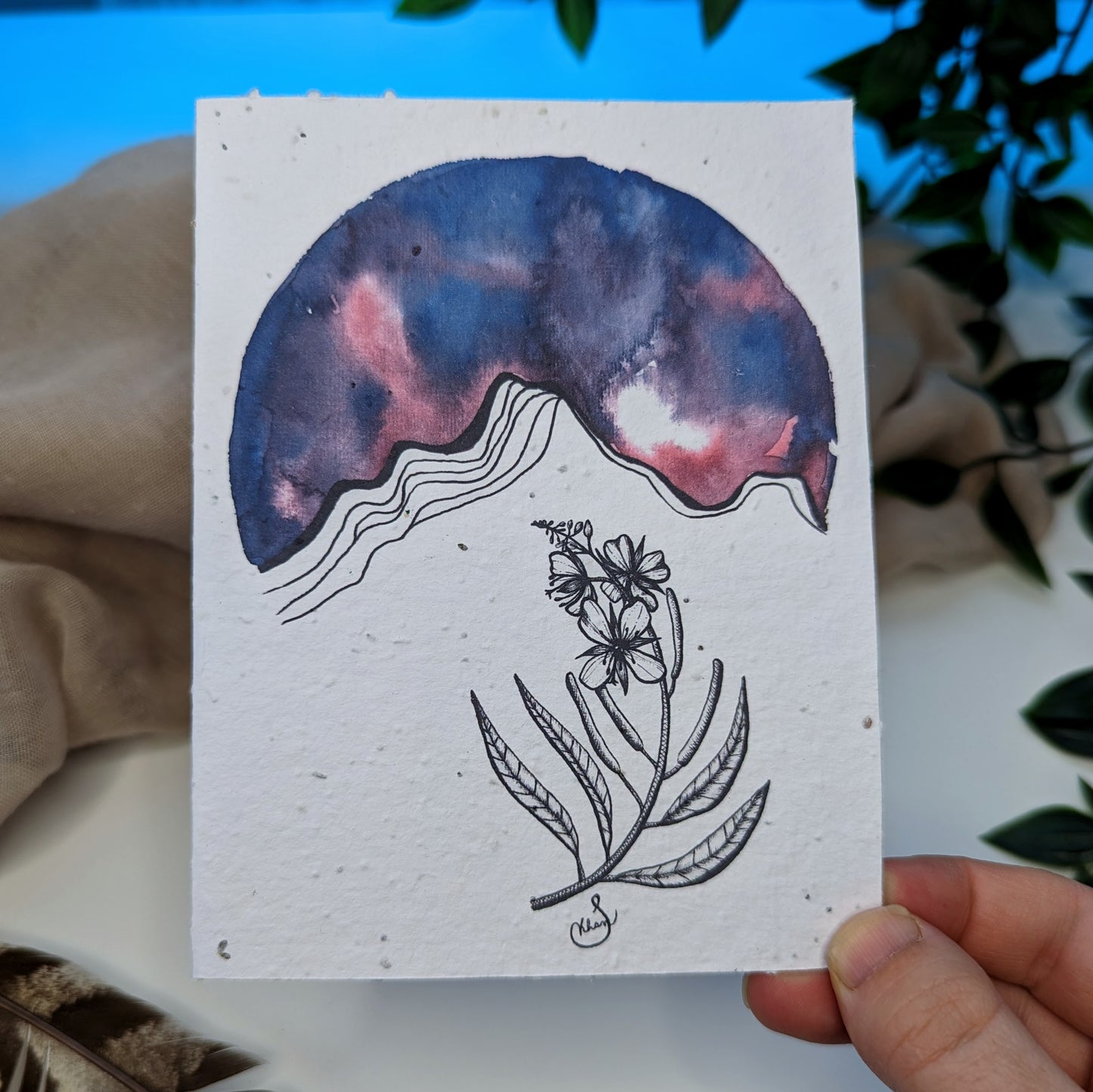 Card | Fireweed at Mount Edith Cavelle | Seeded Paper