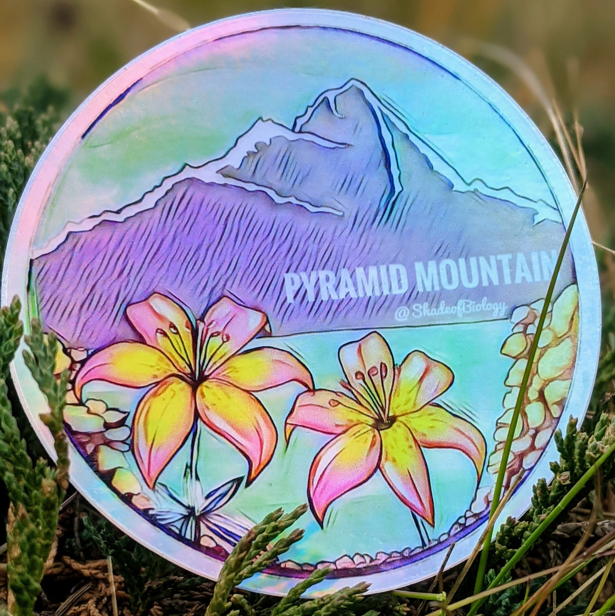 Lake Pyramid Sticker Sticker | Limited Edition | Pyramid Mountain – Shade of Biology