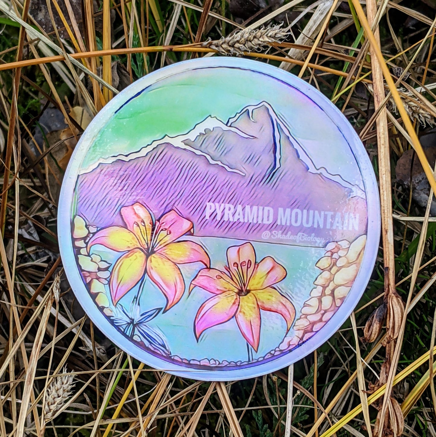 Lake Pyramid Sticker Sticker | Limited Edition | Pyramid Mountain – Shade of Biology